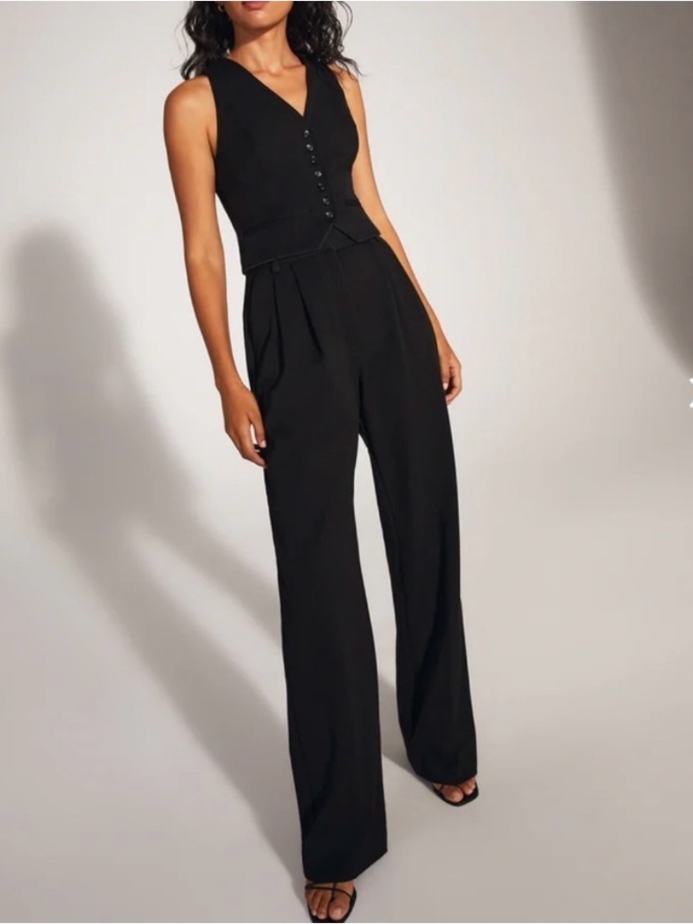 Favorite Daughter The Favorite Pant Black Long Wide Leg Trousers Size 0